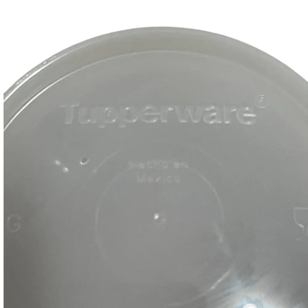 Tupperware NEW Set of 4 Round Plastic Snap Cup with Lids 4 ounce each